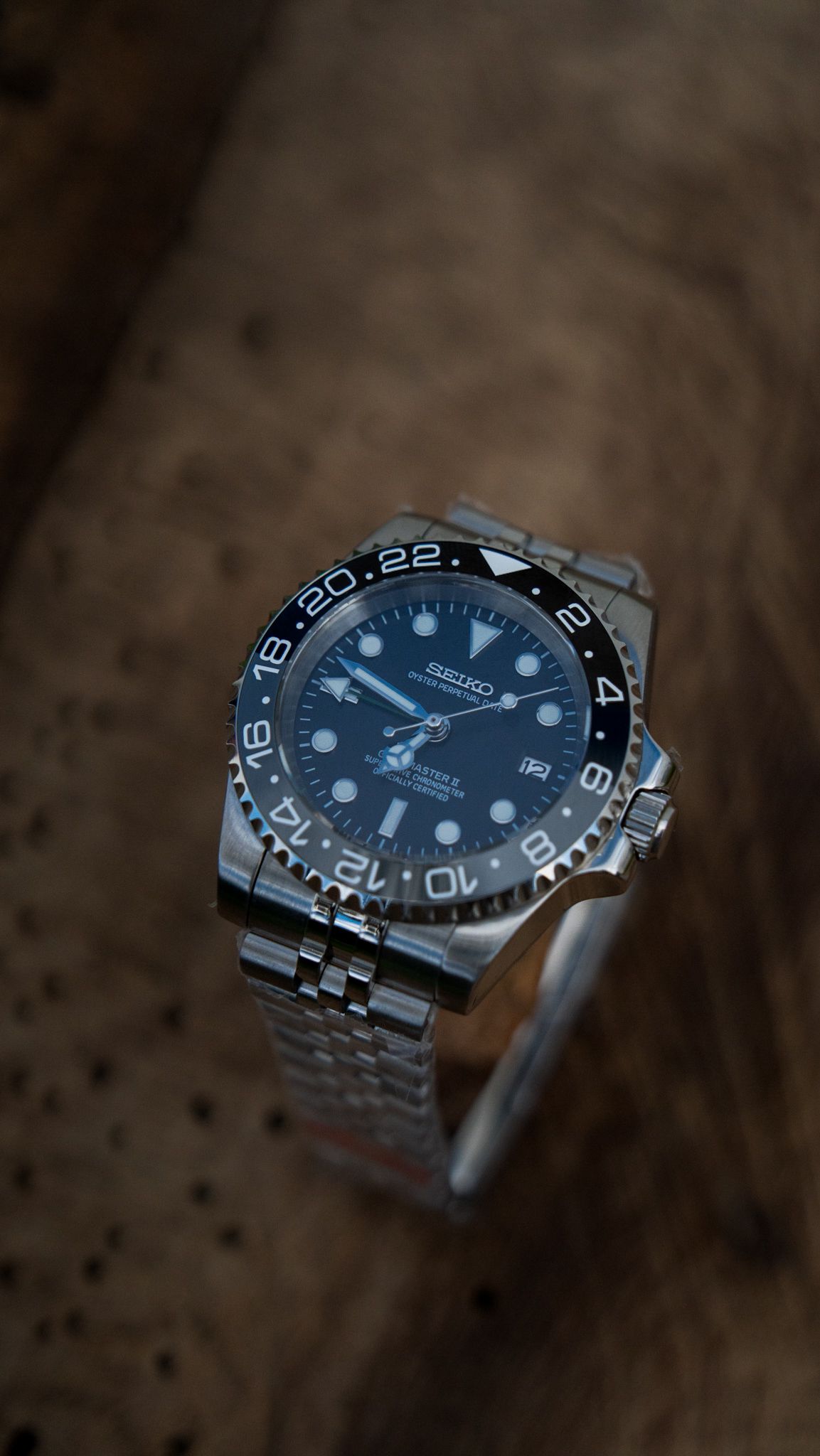 Seiko Mod GMT Bruce Wayne