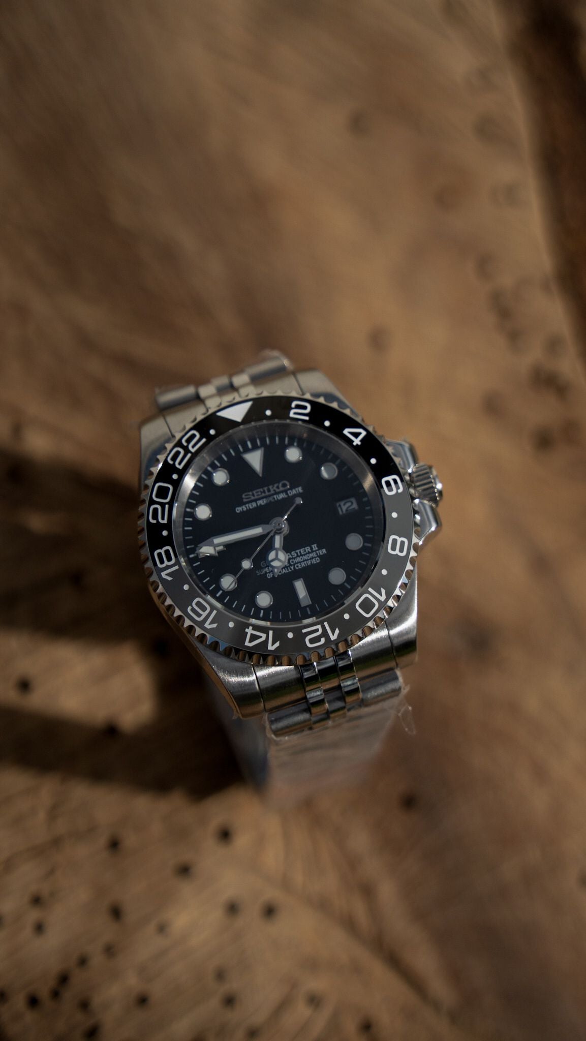 Seiko Mod GMT Bruce Wayne