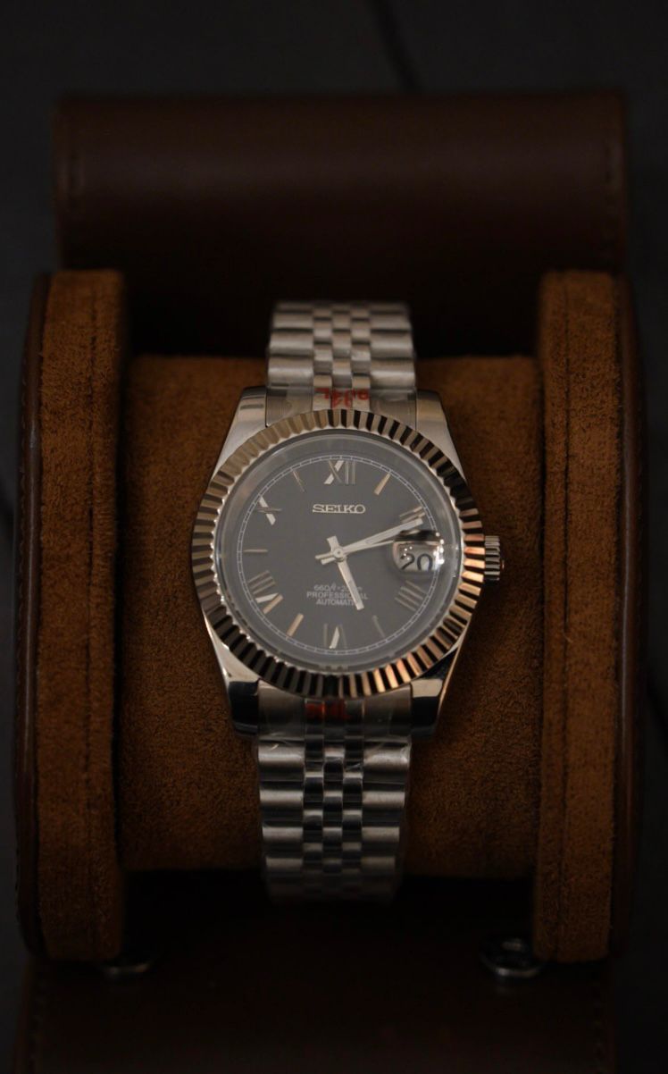 Seiko Mod Datejust Black